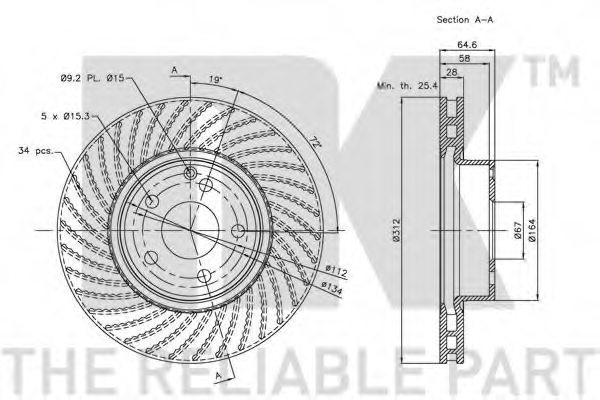 NK 313360 Brake Disc